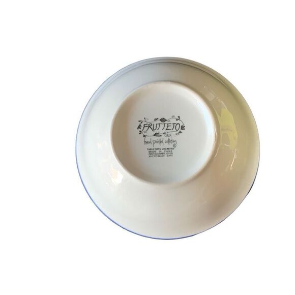 Pre Owned Tabletops Unlimited Hand Painted Frutteto Fruit Soup Bowl Classic - Picture 9 of 14